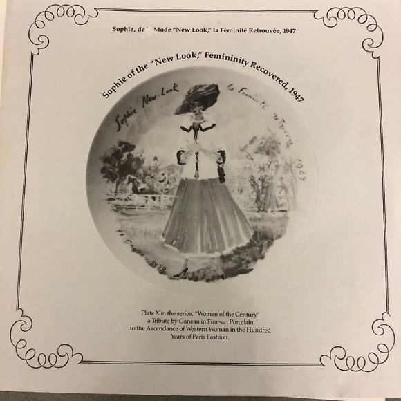 1947 Ganeau's Women of the Century Porcelian COA - Picture 4 of 8